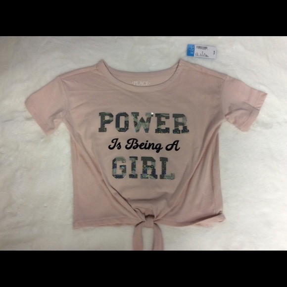 The Childrens Place Girls Square Neck Tie Front Top